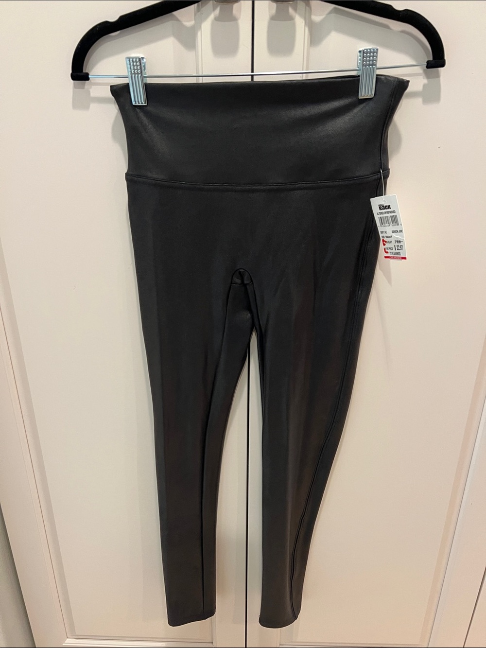 SPANX Black Faux Leather Leggings
